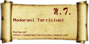 Madarasi Tarziciusz névjegykártya